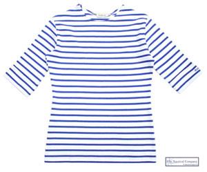Elbow sleeve breton top cobalt blue