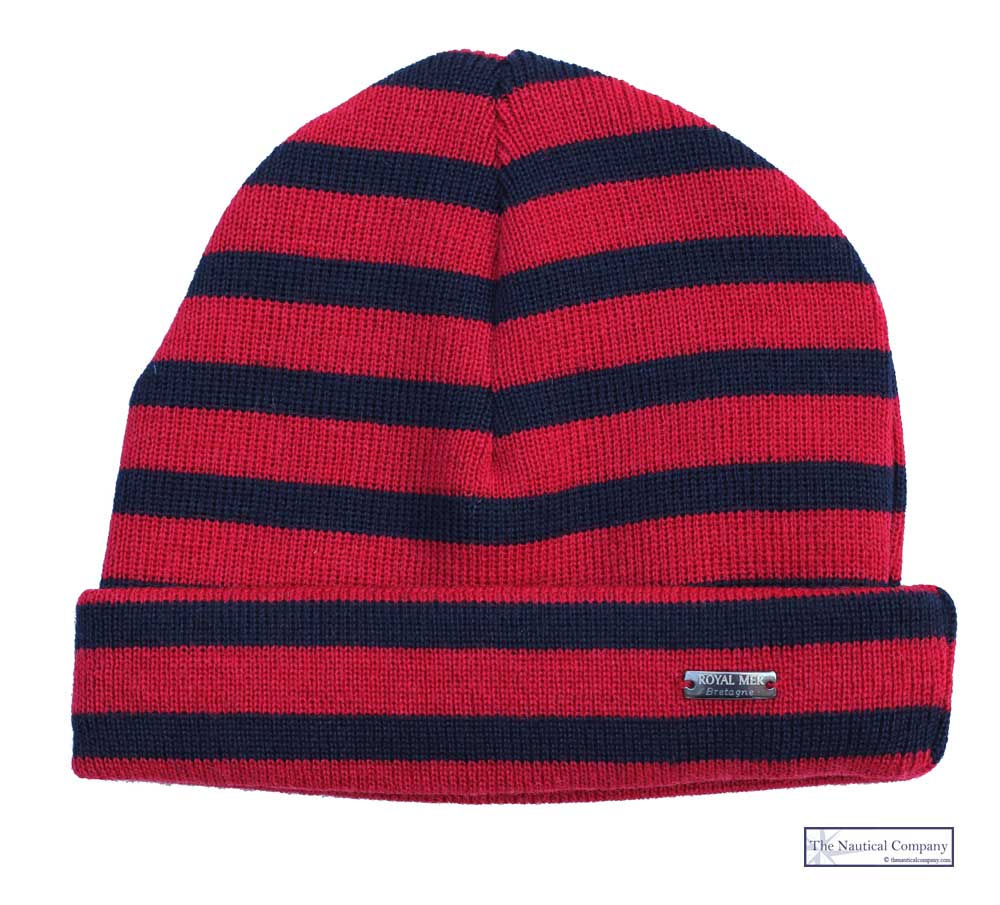 red-navy-striped-hat
