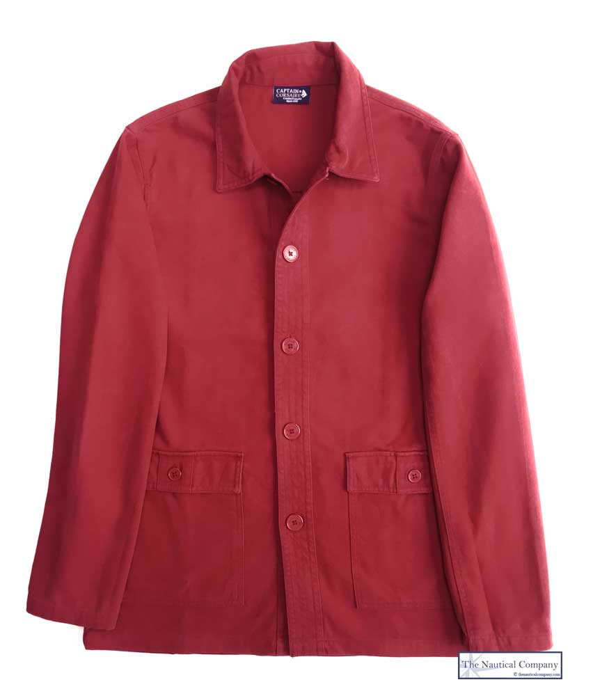 Traditional French work jacket red brick