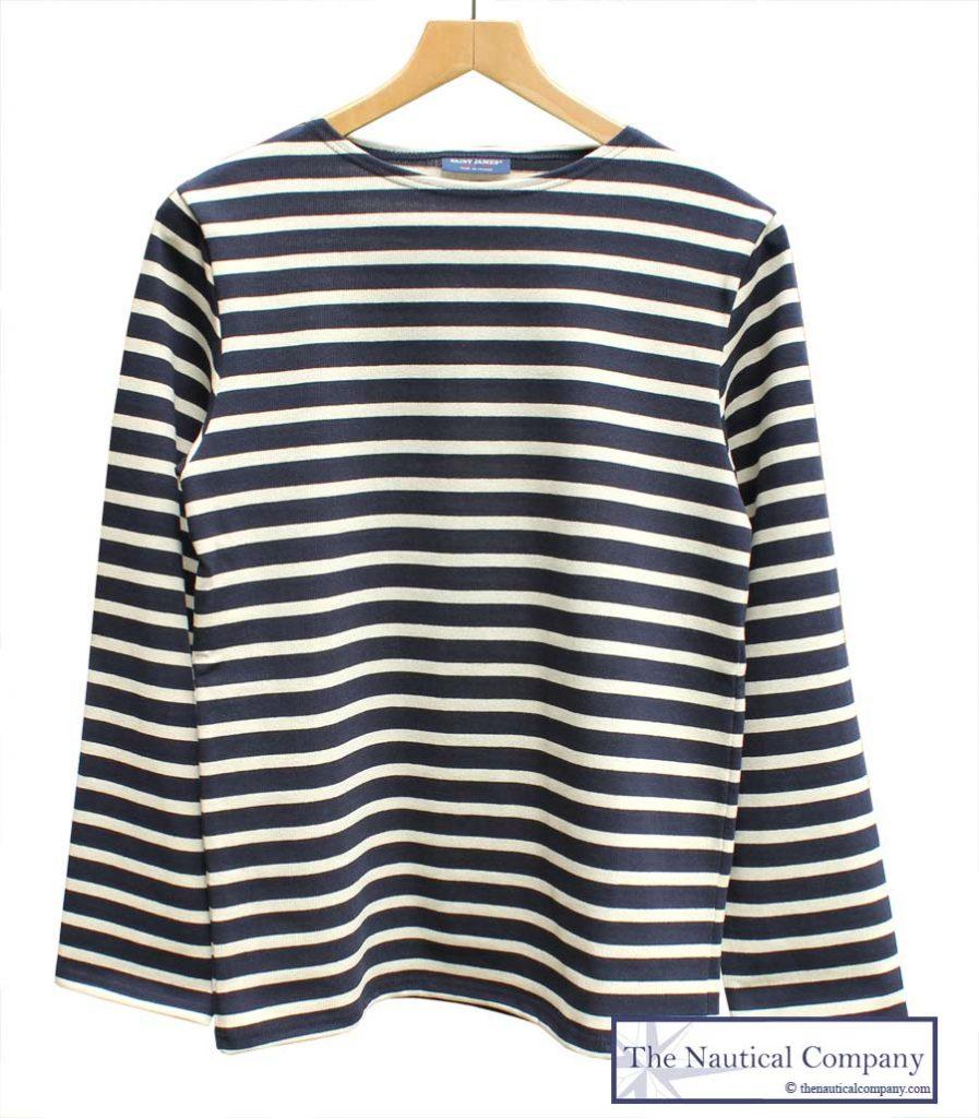 thumbnail interactive-video image 1 of Bronson Breton Striped Long Sleeve Shirt – French Sailor Naval T-Shirt (I-7) 1 of 6