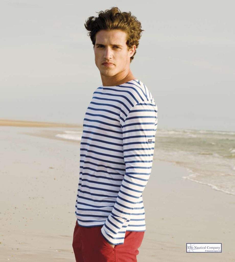 Men's Breton Shirt, lightweight coton