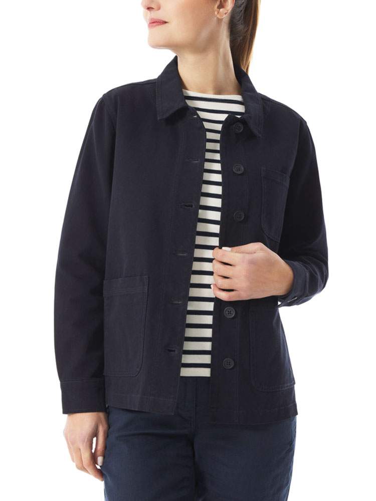 women french work jacket in cotton canvas