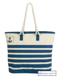 Striped Tote Bag with Rope Handles