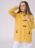 Women's Hooded Lightweight Raincoat with Toggles, Yellow