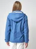 Women's Hooded Lightweight Sailor Raincoat with Toggles, Blue