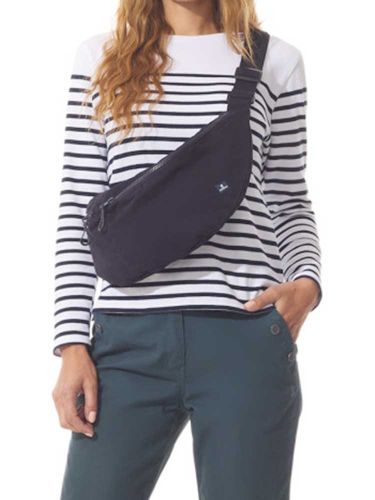 Large Cotton Canvas Crossbody Bum bag, Navy Blue