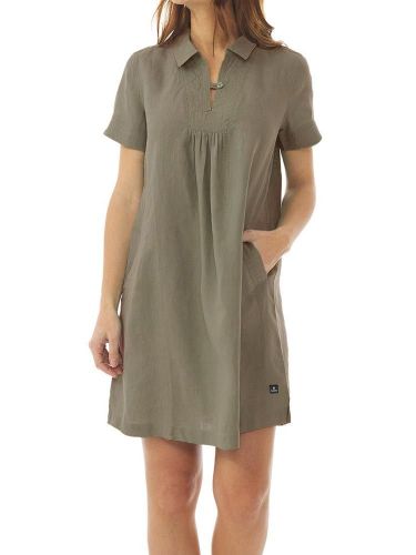 Summer Linen Dress, Khaki