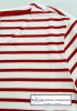 Women's Striped Breton Top, Lightweight Organic Cotton, Long Sleeves, Cream/Deep Red