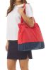 Large Zip Beach Bag, Coral Red