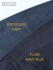 Men's Cotton Peacoat, Distressed Navy Blue