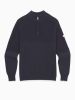 Men's 1/4 Zip Funnel Neck Sweater, Navy Blue, Cotton (only MEDIUM left)