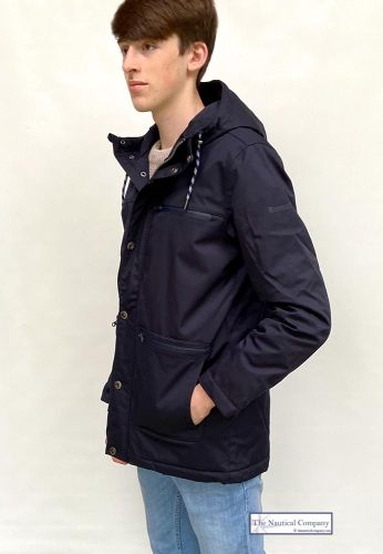 Men's Winter Parka, Waterproof, Breathable, Navy Blue - THE NAUTICAL ...
