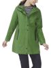 Mousqueton Women's Waterproof Jacket with Hood, Green