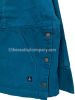 Women's Half Zipped Fisherman's Smock, Teal Blue