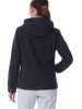 Women's Hooded Cotton Jacket with Zip, Navy Blue
