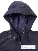 Women's Hooded Cotton Jacket with Zip, Navy Blue