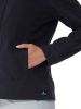Women's Hooded Cotton Jacket with Zip, Navy Blue