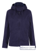 Women's Hooded Cotton Jacket with Zip, Navy Blue