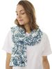 Women's Linen Scarf, Shoal of Fish, Blue