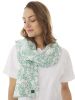 Women's Linen Scarf, Shoal of Fish, Green
