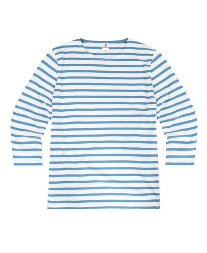3/4 Sleeve Stripe Top, Royal Blue