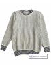 Nordic Crew Neck Sweater, Cream/Navy Blue