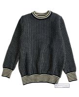 Nordic Crew Neck Sweater, Navy/Cream 