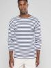 Armor Lux Men's Breton Shirt, Thick Cotton, White/Navy 