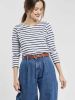 Armor-Lux Ladies' White & Dark Navy Breton Top - Light Cotton