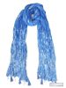 Coastal Tassel Scarf, Blue/White
