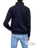 Men's Quarter Zip Cotton Sweatshirt, Navy Blue (only MEDIUM left)