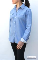 Women's Classic Nautical Shirt with Polka Dots (only UK16+18 left)