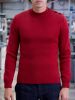 Men's Breton Sweater, Deep Red, Pure Wool