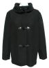 Women's Black Short Duffle Coat Jacket - 100% Boiled Wool (SOLD OUT)