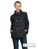 Women's Black Short Duffle Coat Jacket - 100% Boiled Wool (SOLD OUT)