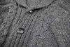 Men's Chunky Shawl Neck Cardigan, Charcoal Grey, Merino Wool