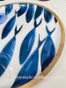 Mango Wood Round Platter - Blue Fishes