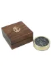 Pocket Compass with Wooden Box