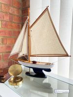 Small Sailing Boat Model - While/Navy Hull - SOLD OUT