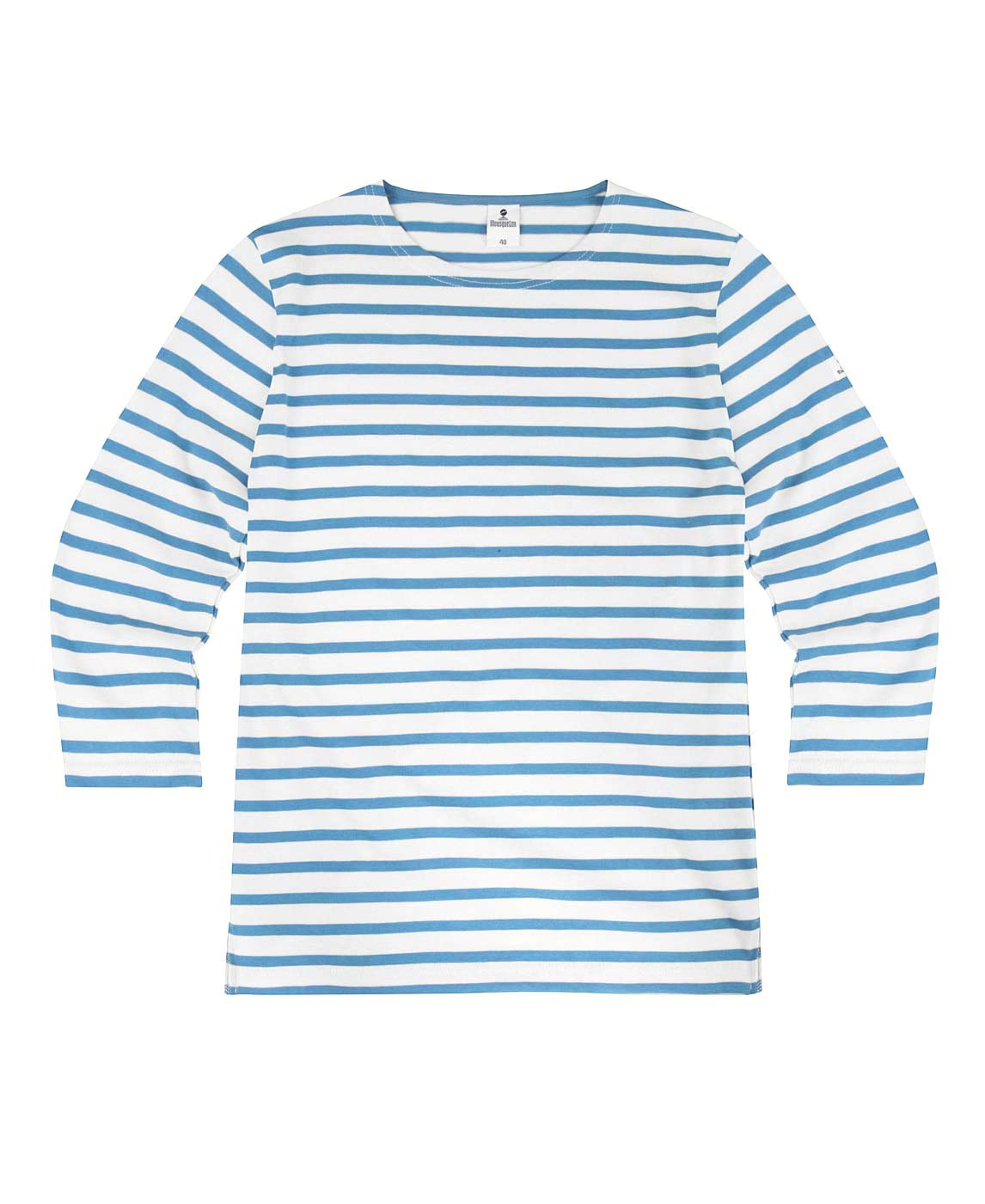 Ladies' Breton Stripe Top, cream/royal blue, 3/4 sleeve - THE NAUTICAL ...
